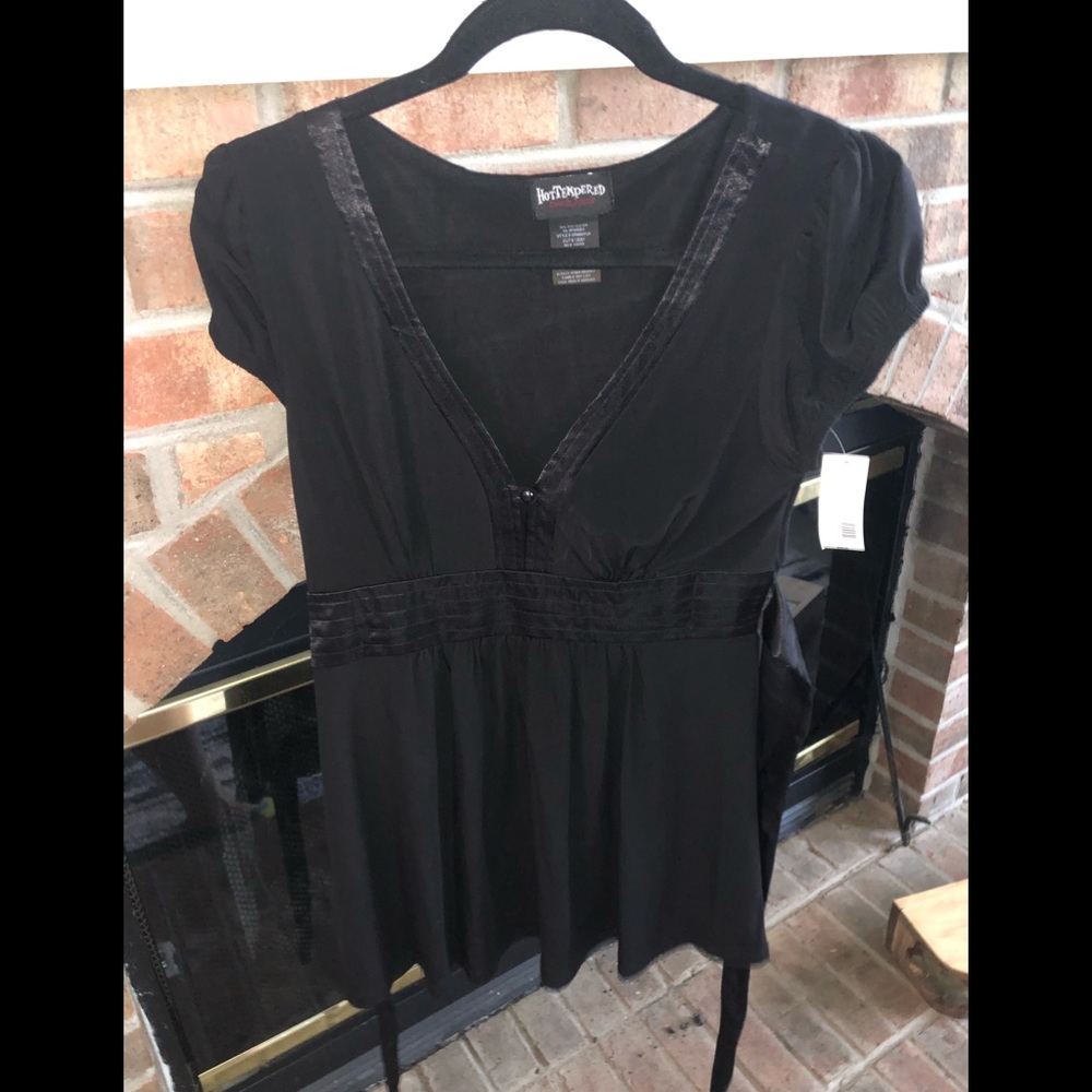 Black short sleeve dress shirt